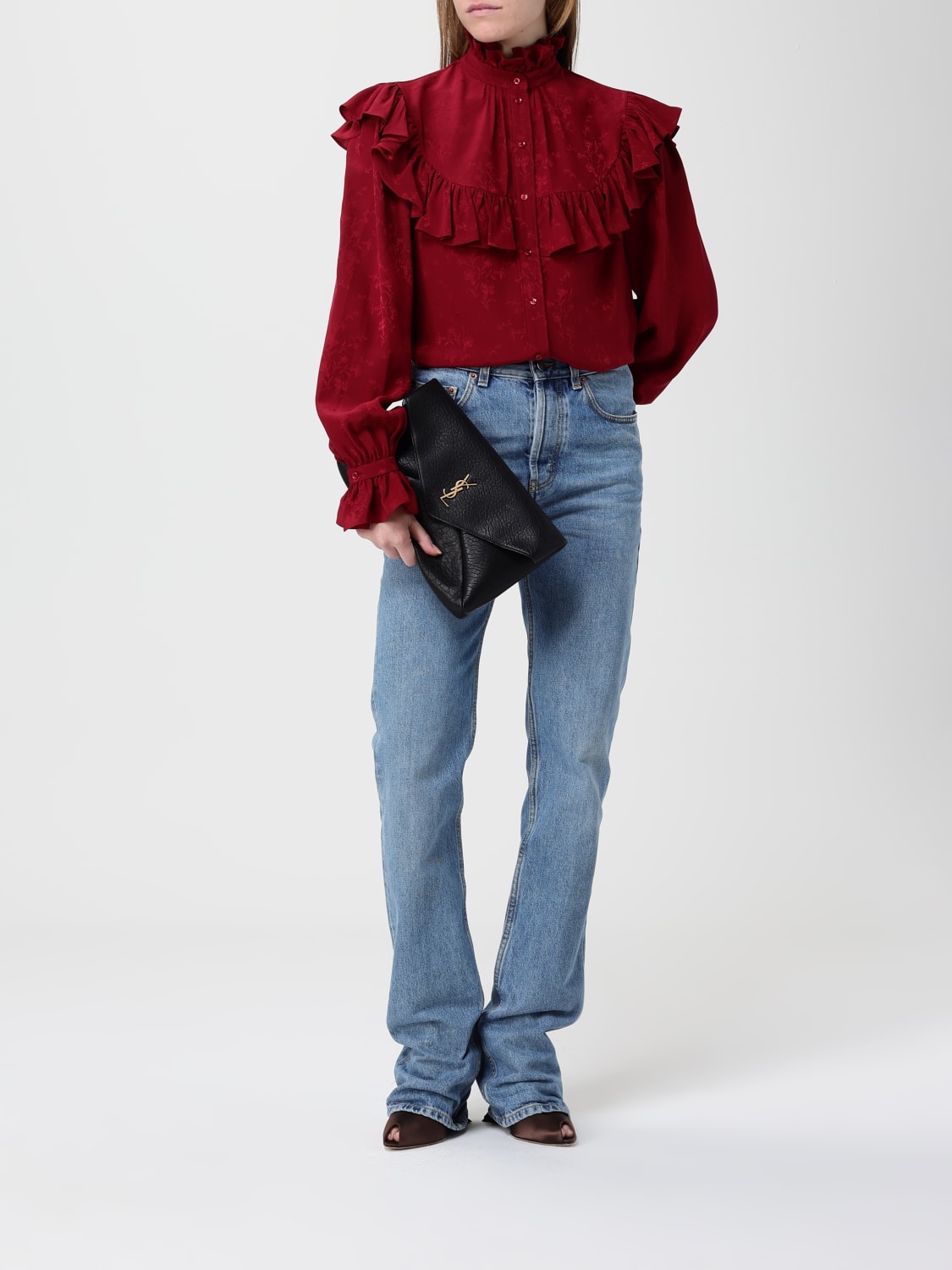 SAINT LAURENT SHIRT: Jacket woman Saint Laurent, Amaranth - Img 2