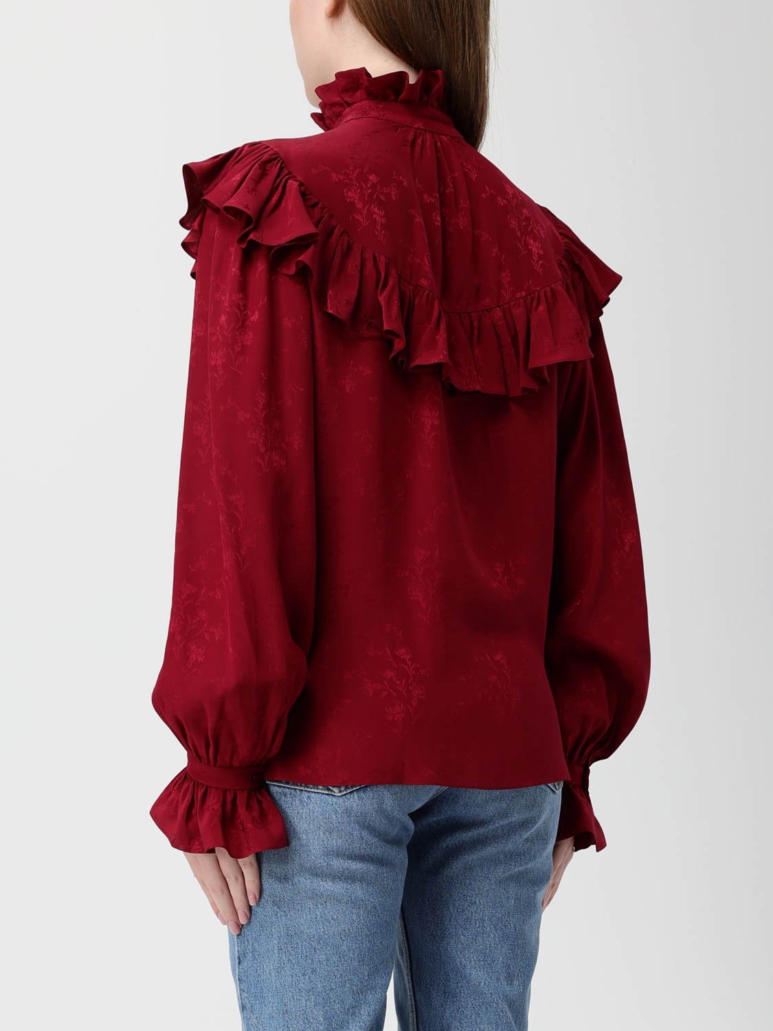 SAINT LAURENT SHIRT: Jacket woman Saint Laurent, Amaranth - Img 3