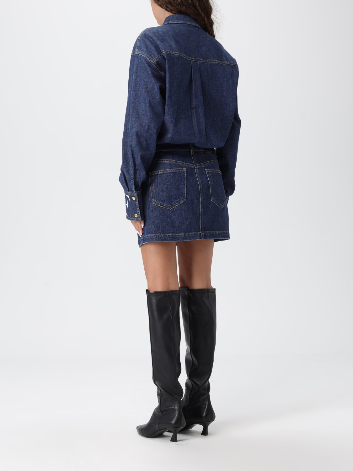 ELISABETTA FRANCHI DRESS: Dress woman Elisabetta Franchi, Denim - Img 2