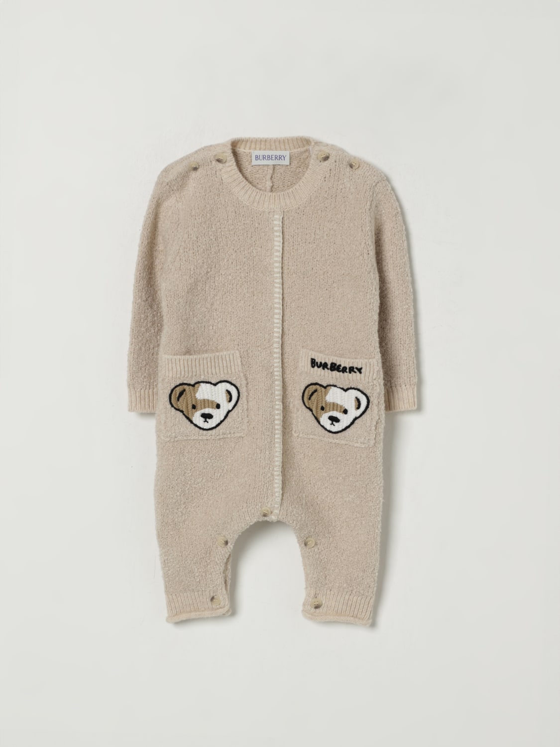 BURBERRY TRACKSUIT: Romper kids Burberry, Beige - Img 1