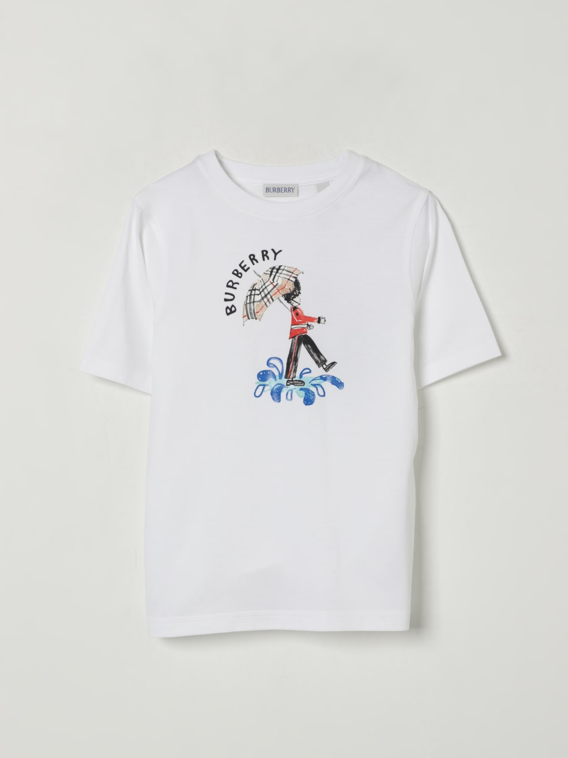 BURBERRY T-SHIRT: T-shirt enfant Burberry, Blanc - Img 1