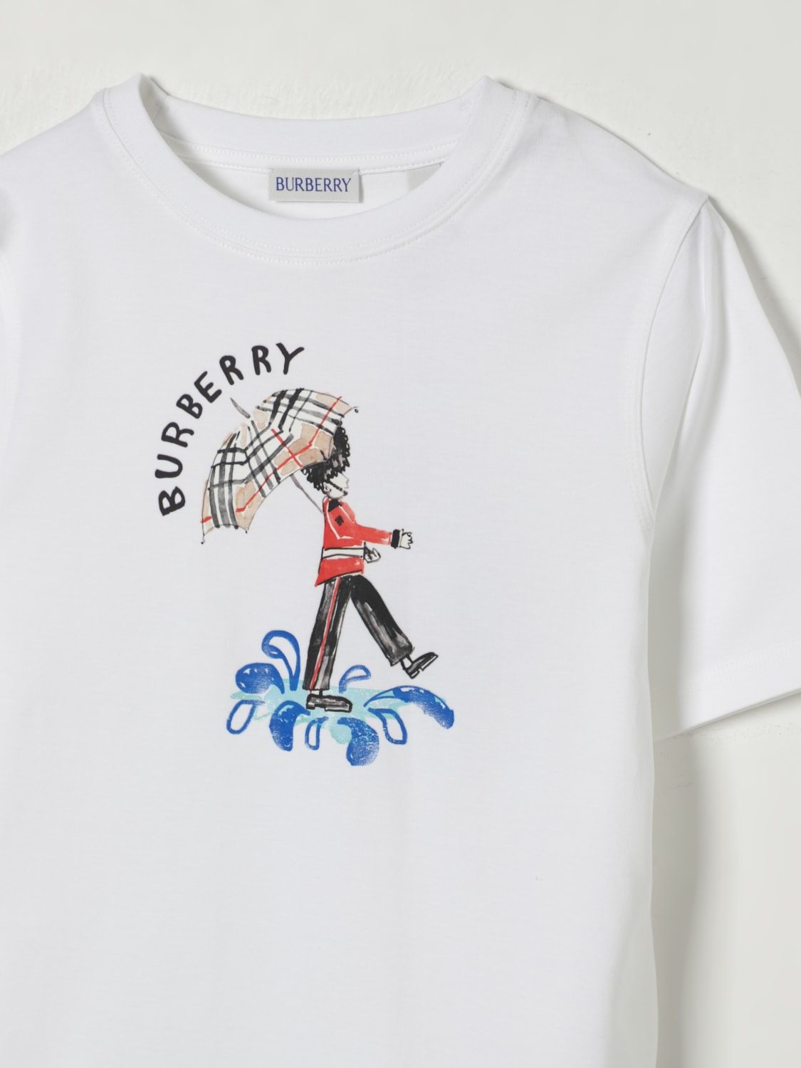 BURBERRY T-SHIRT: T-shirt enfant Burberry, Blanc - Img 3
