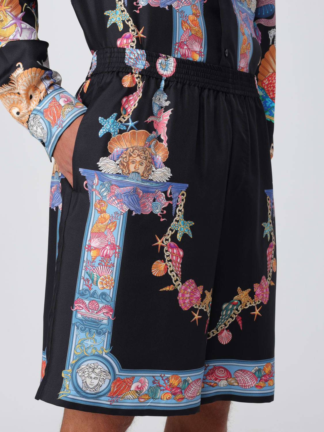 VERSACE SHORTS: Short men Versace, Multicolor - Img 5