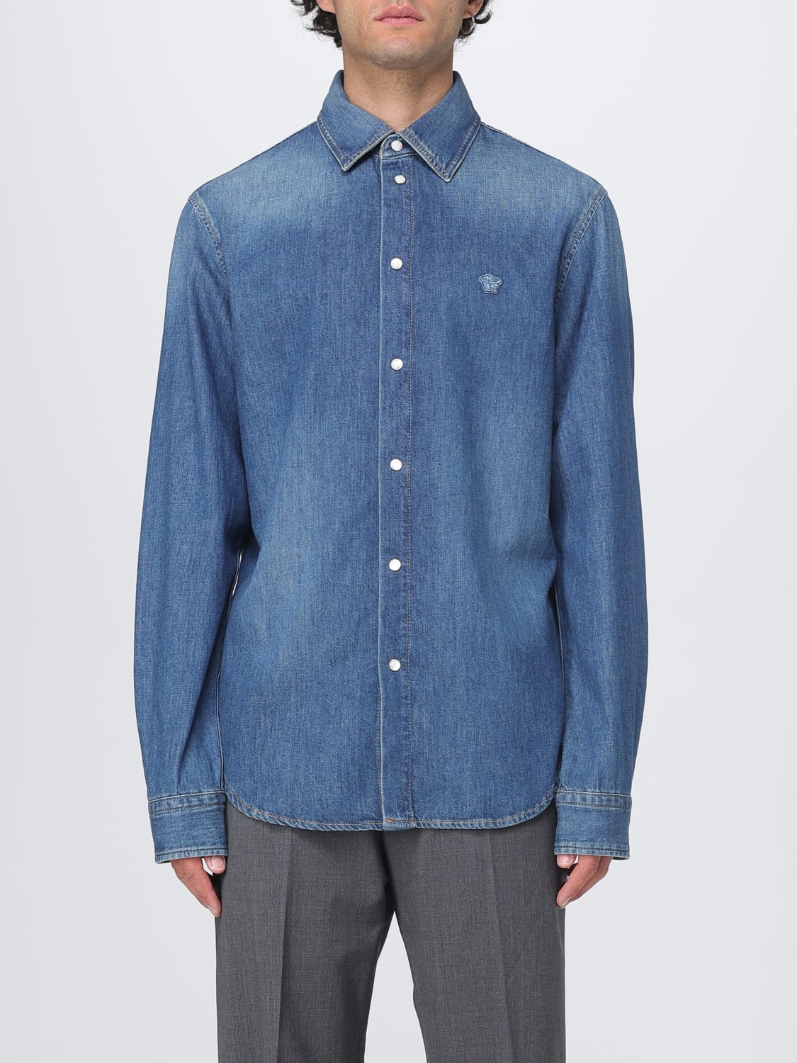 VERSACE SHIRT: Shirt men Versace, Blue - Img 1