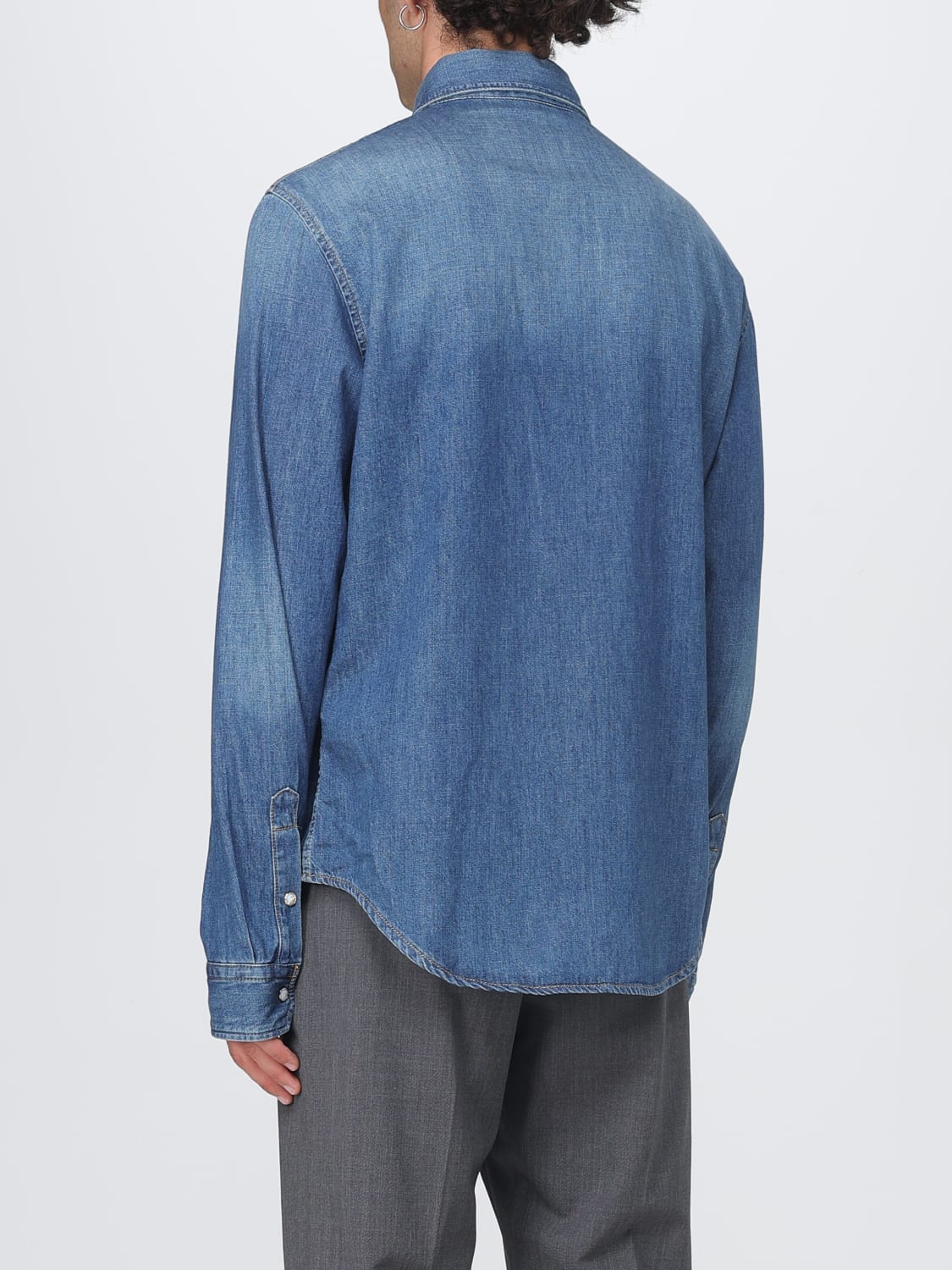 VERSACE SHIRT: Shirt men Versace, Blue - Img 3