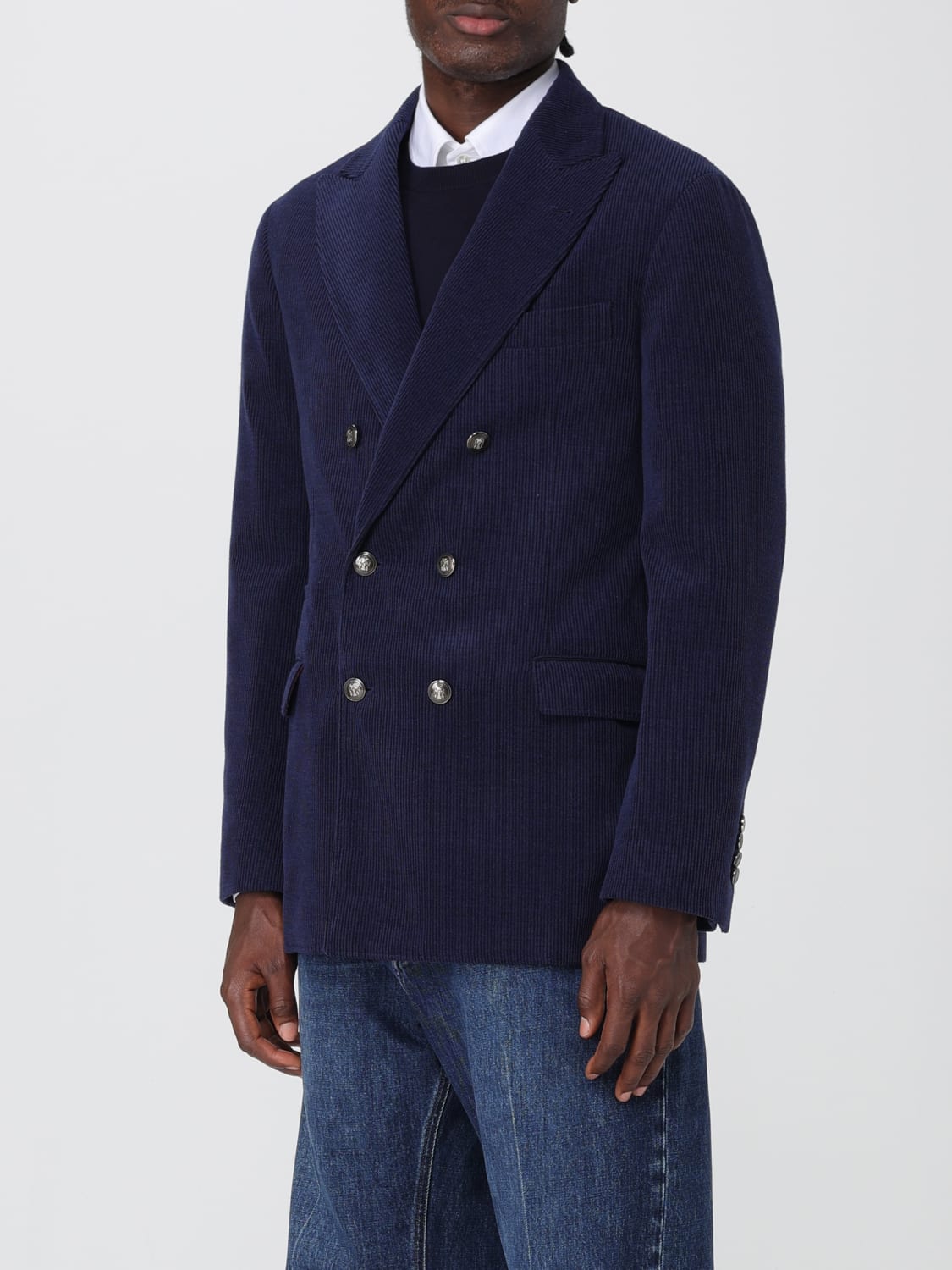 BRUNELLO CUCINELLI JACKE: Blazer herren Brunello Cucinelli, Blau - Img 4