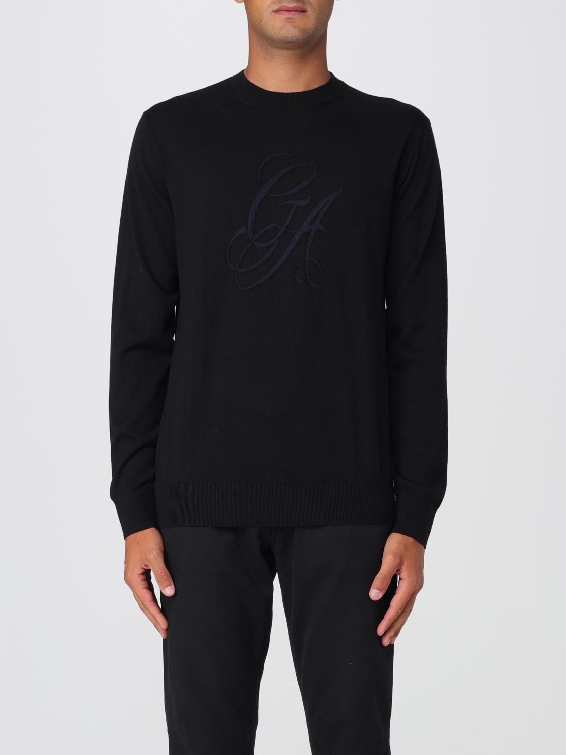GIORGIO ARMANI SWEATER: Sweater men Giorgio Armani, Black - Img 1