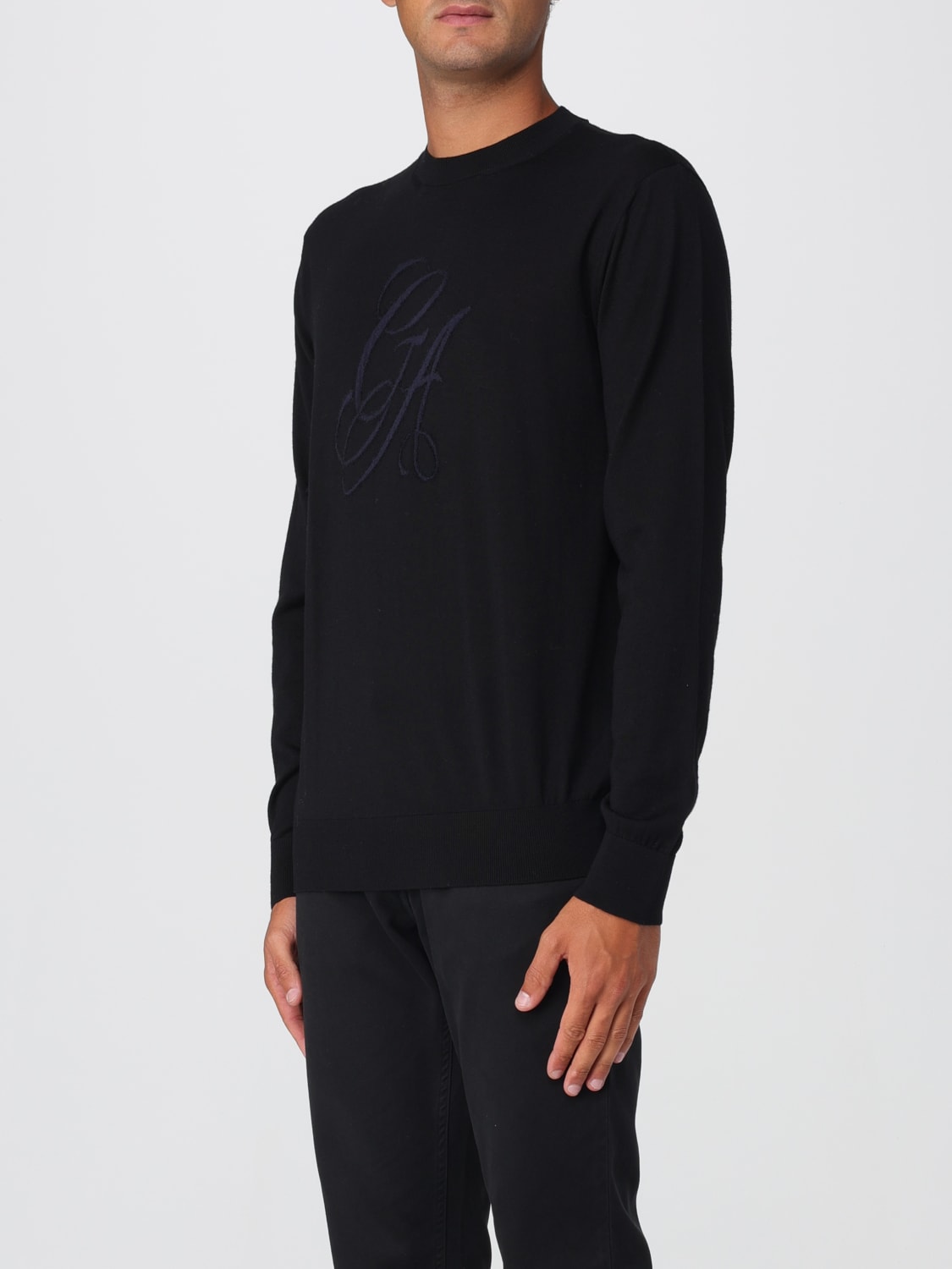GIORGIO ARMANI SWEATER: Sweater men Giorgio Armani, Black - Img 4