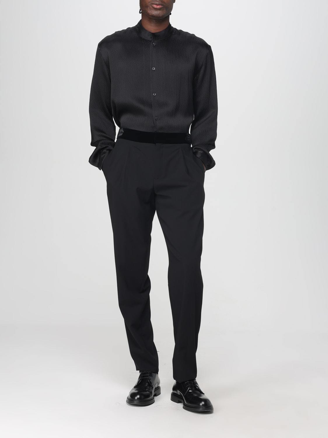 GIORGIO ARMANI SHIRT: Shirt men Giorgio Armani, Black - Img 2