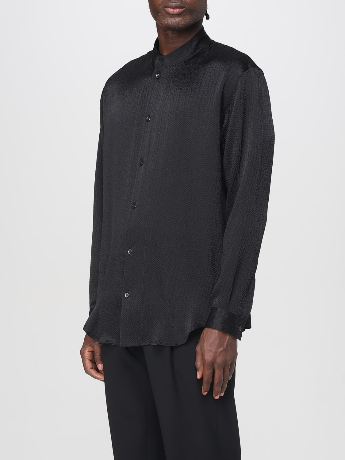 GIORGIO ARMANI SHIRT: Shirt men Giorgio Armani, Black - Img 4