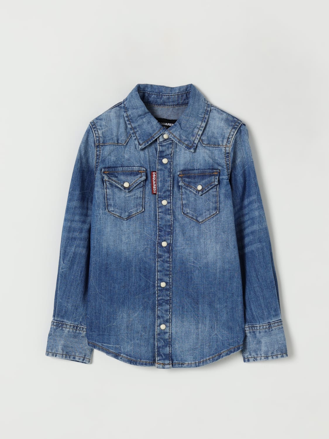 DSQUARED2 CAMISA: Camisa niños Dsquared2, Denim - Img 1