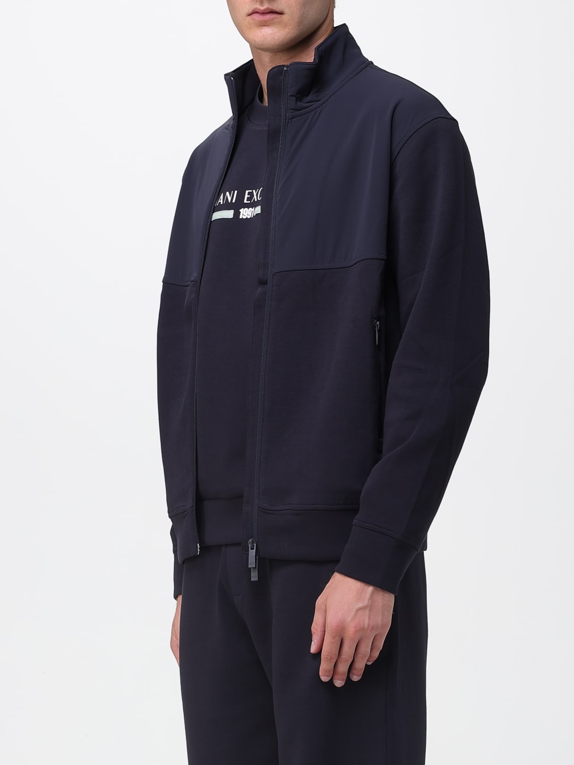 ARMANI EXCHANGE 스웨트셔츠: 스웨트셔츠 남성 Armani Exchange, 블루 - Img 3