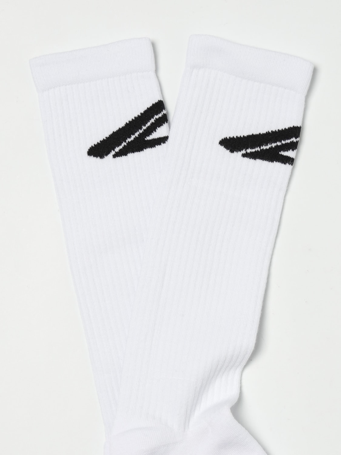 DSQUARED2 CALZE: Calze in cotone con logo DsQuared2, Bianco - Img 2