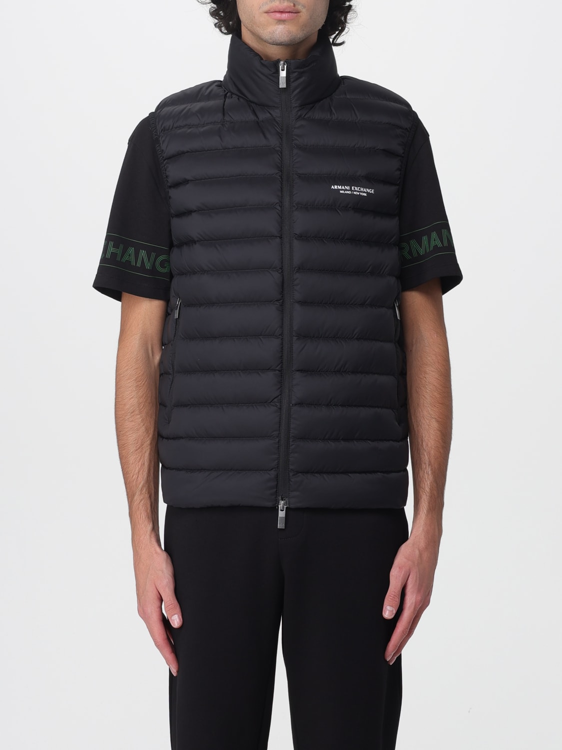 ARMANI EXCHANGE SUIT VEST: Coat men Armani Exchange, Black - Img 1