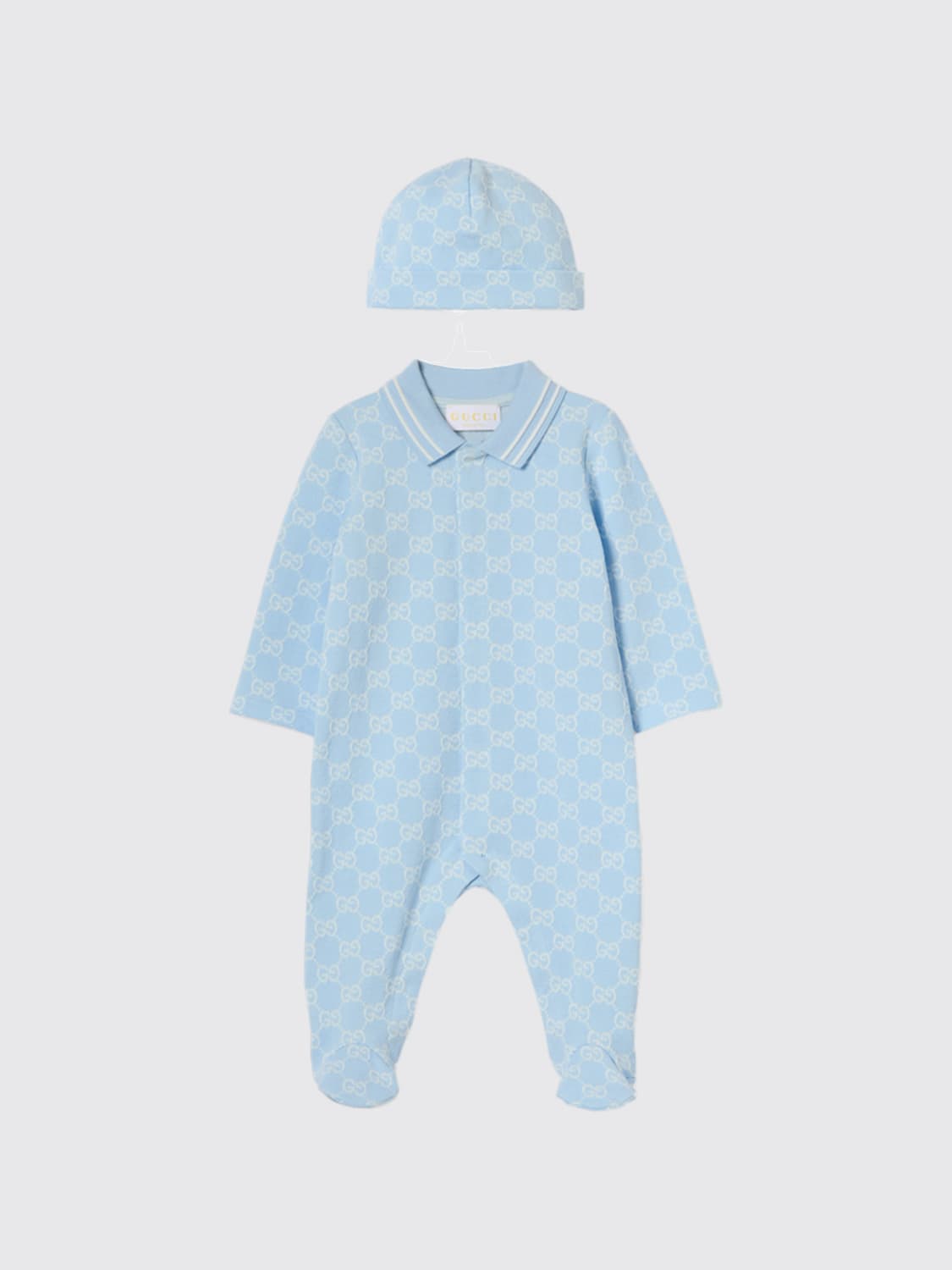 GUCCI BABY-OVERALL: Kombinationen kinder Gucci, Hellblau - Img 1