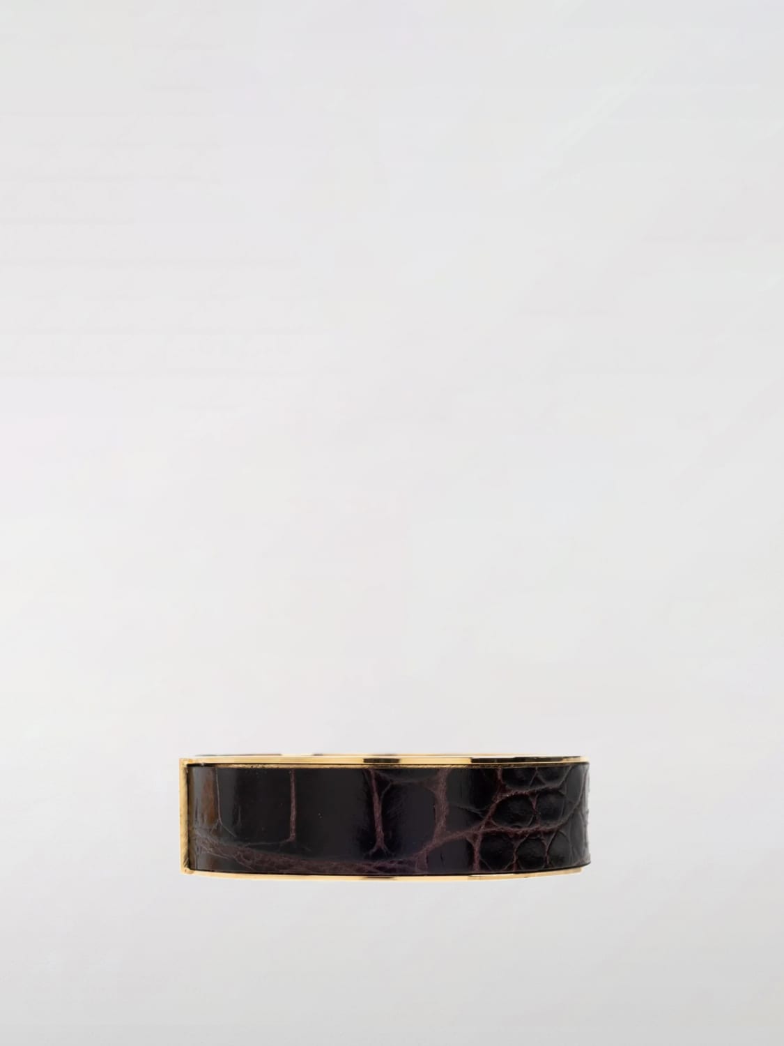 DSQUARED2 GIOIELLO: Bracciale Dsquared2 in ottone e pelle stampa cocco , Nero - Img 1