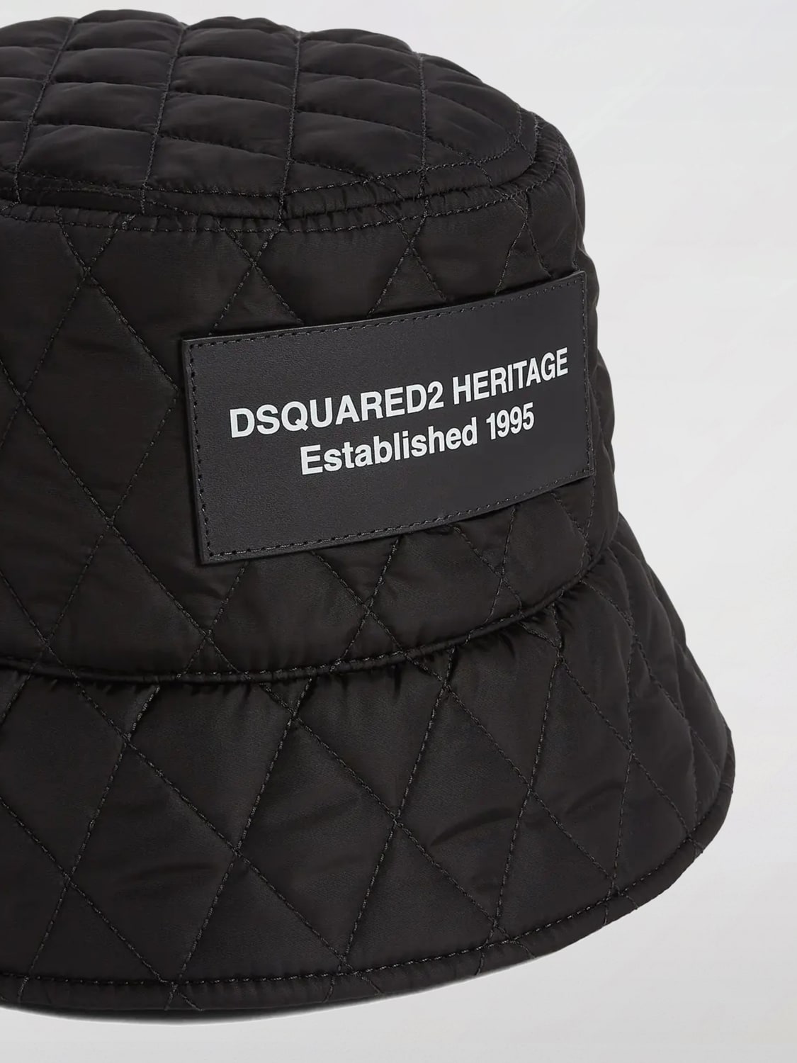 DSQUARED2 CAPPELLO: Cappello Dsquared2 in nylon matelassè , Nero - Img 3