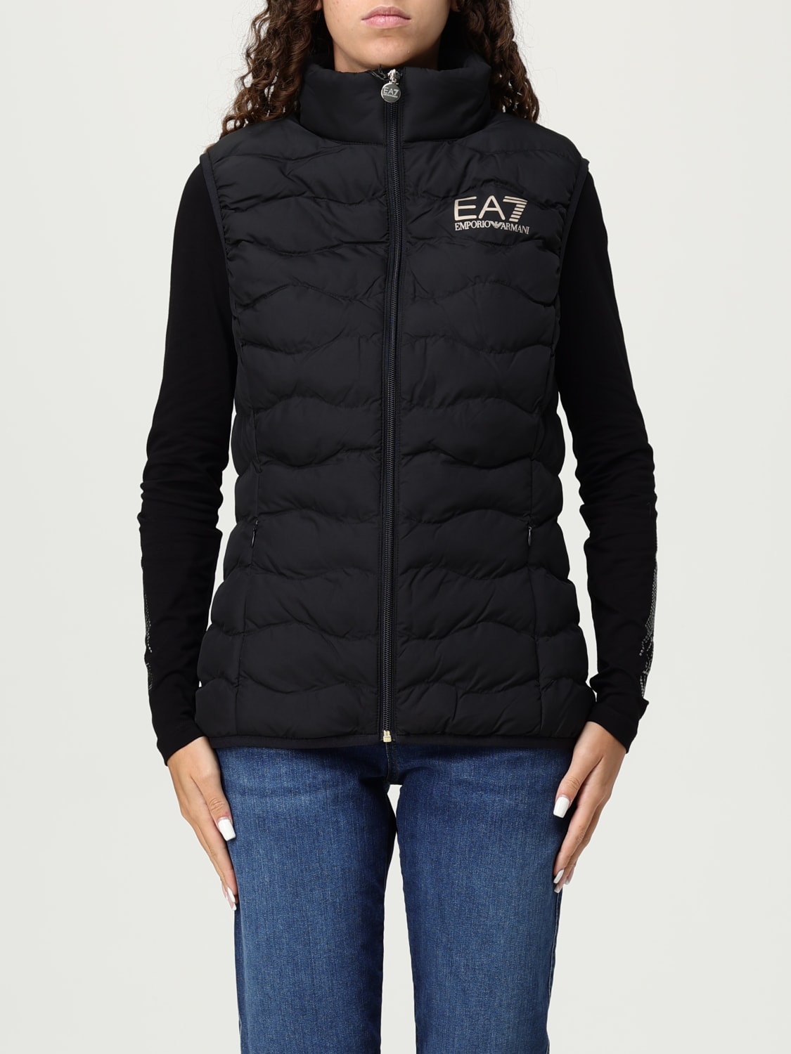 EA7 WAISTCOAT: Jacket woman Ea7, Black - Img 1