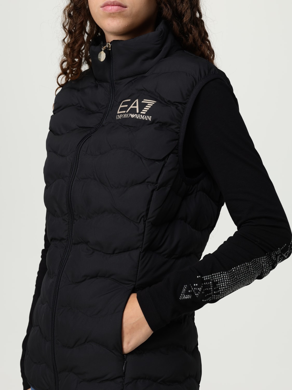 EA7 WAISTCOAT: Jacket woman Ea7, Black - Img 4