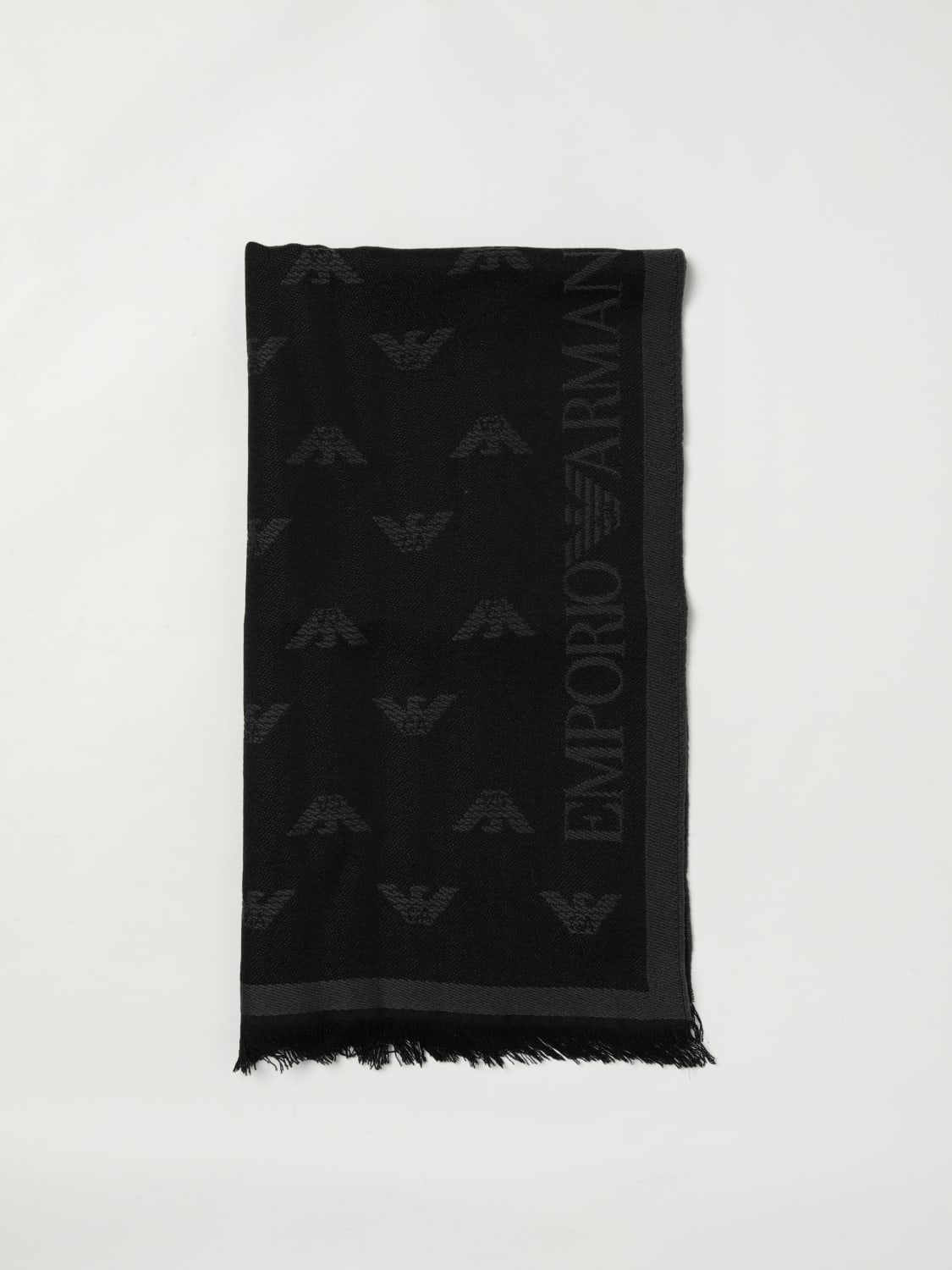 EMPORIO ARMANI SCARF: Scarf men Emporio Armani, Charcoal - Img 1