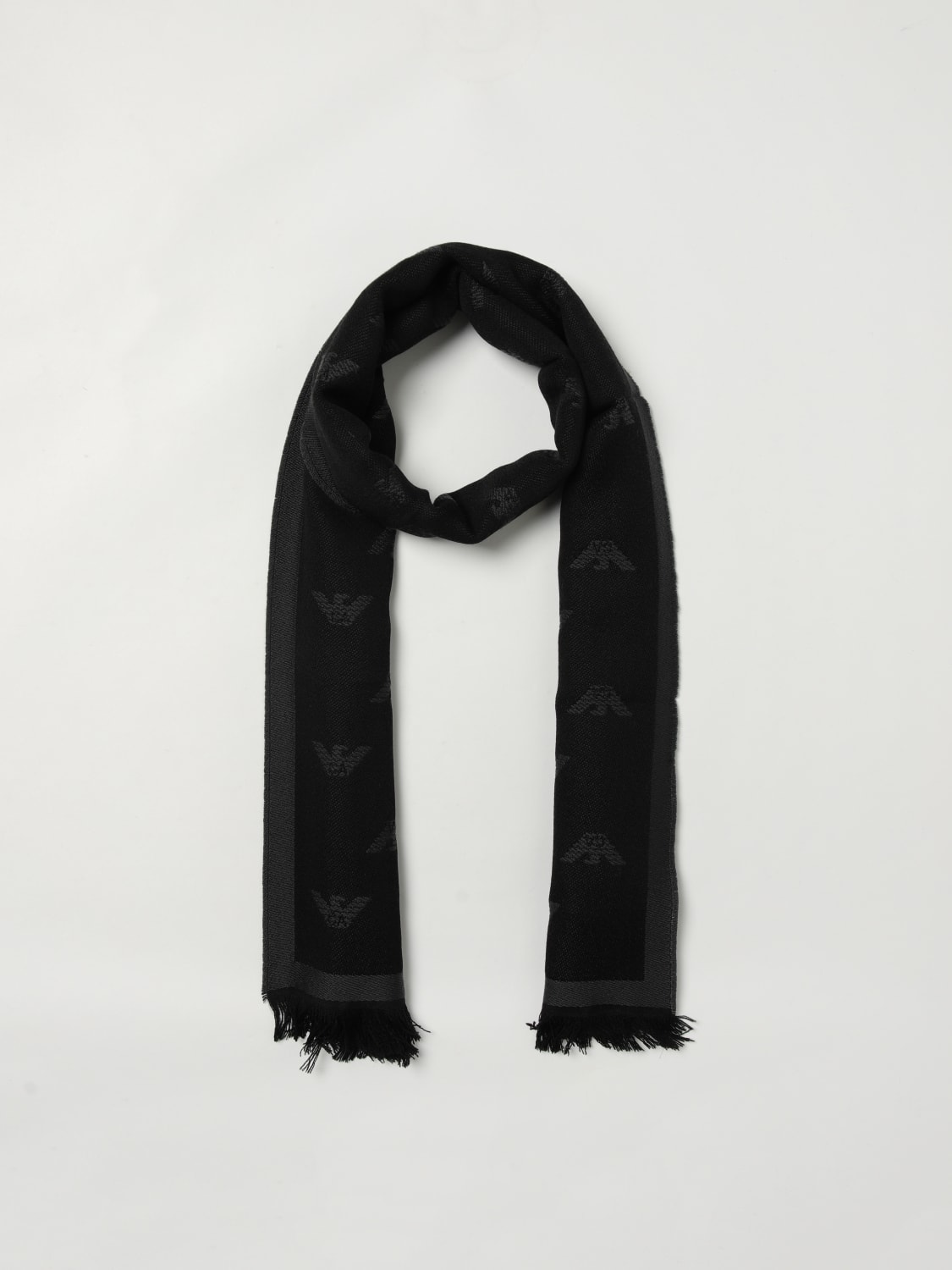 EMPORIO ARMANI SCARF: Scarf men Emporio Armani, Charcoal - Img 2