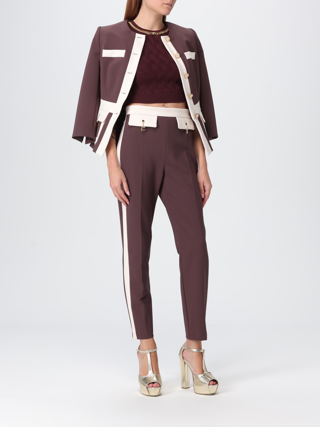 ELISABETTA FRANCHI JACKE: Blazer damen Elisabetta Franchi, Weinrot - Img 2