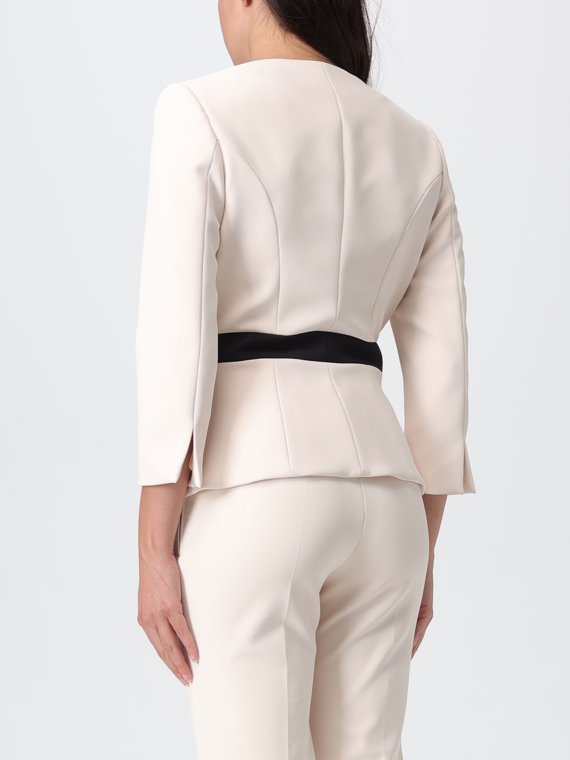 ELISABETTA FRANCHI VESTE: Blazer femme Elisabetta Franchi, Lait - Img 3