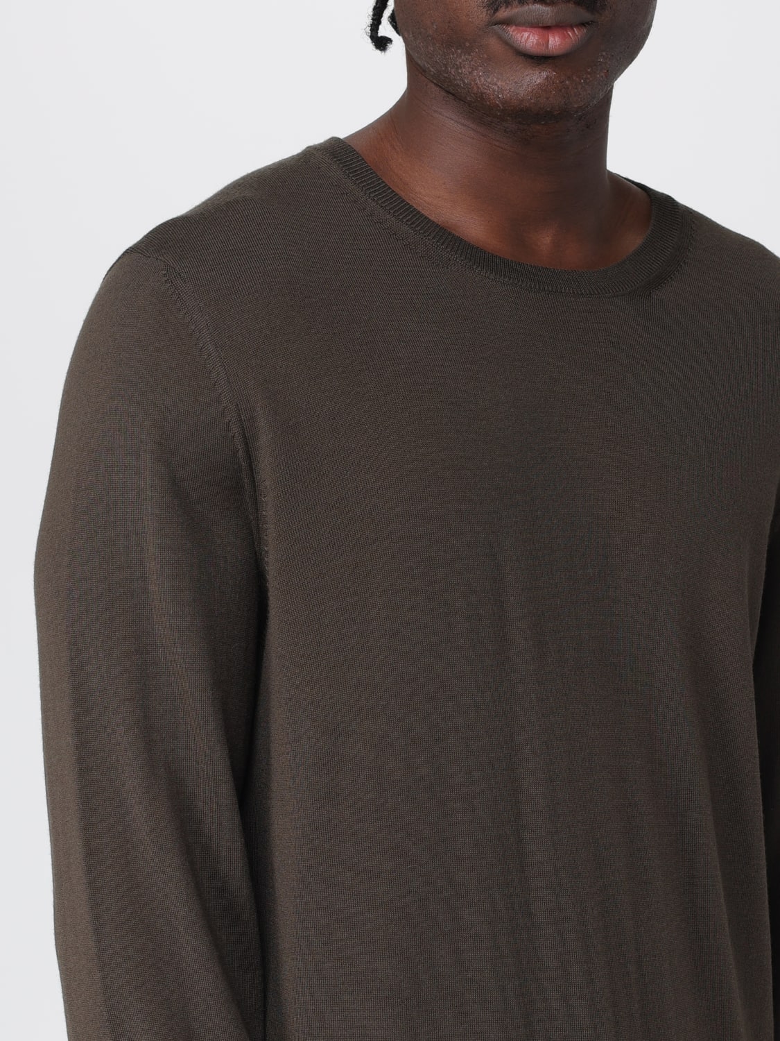 BOSS MAGLIA: Pullover basic Boss in lana vergine , Verde - Img 3