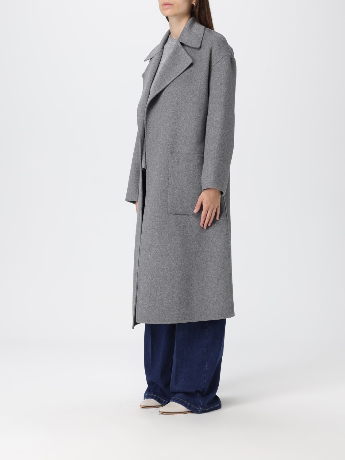LIU JO COAT: Coat woman Liu Jo, Grey - Img 3