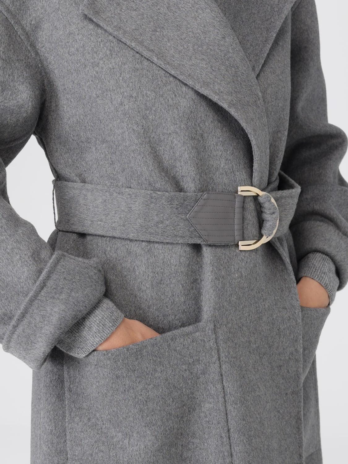 LIU JO COAT: Coat woman Liu Jo, Grey - Img 4