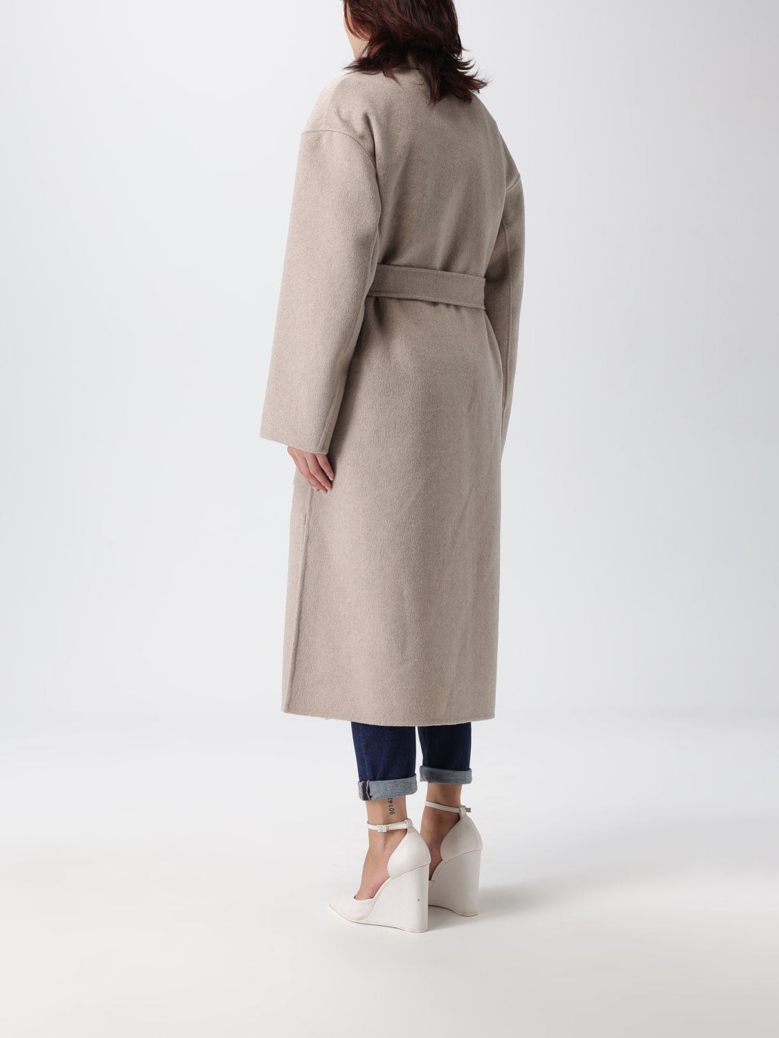 LIU JO COAT: Coat woman Liu Jo, Mastic - Img 2