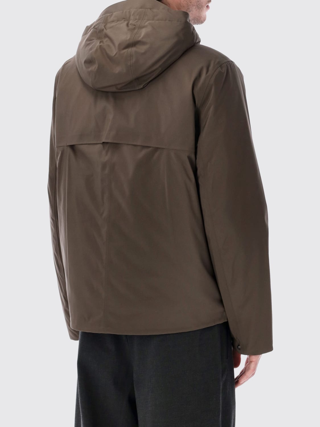 K-WAY JACKET: Coat men K-way, Brown - Img 2