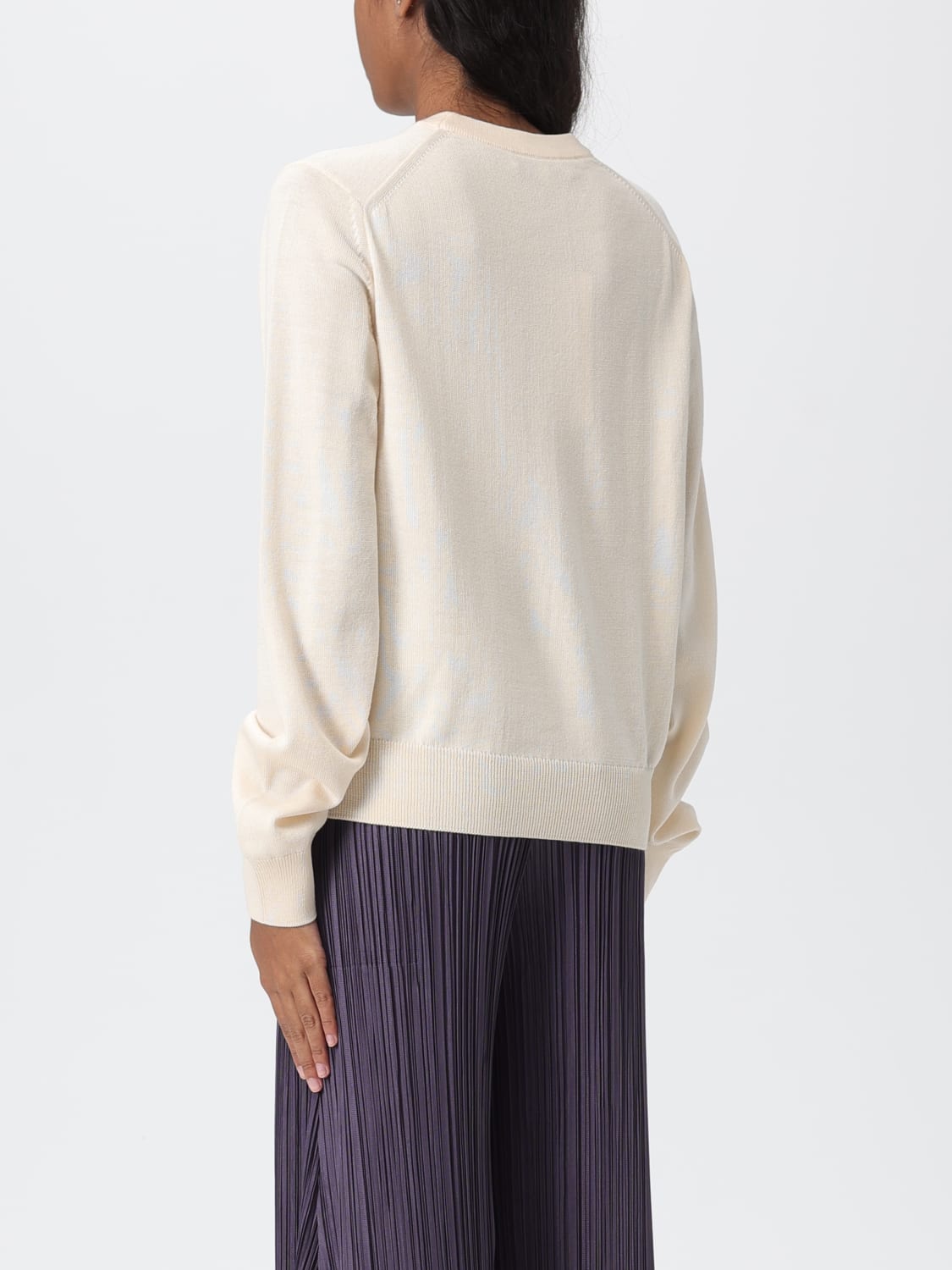 MAISON KITSUNÉ MAGLIA: Maglia a girocollo con logo Maison Kitsuné, Rosa - Img 2