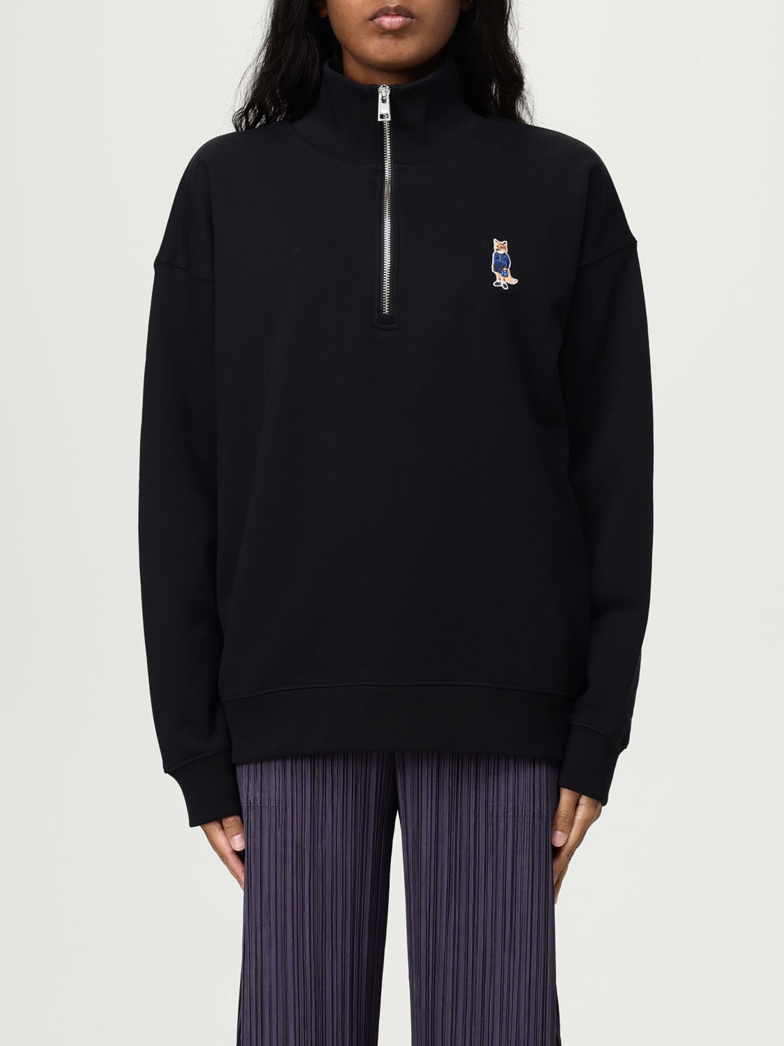 MAISON KITSUNÉ SWEAT-SHIRT: Pull femme Maison KitsunÉ, Noir - Img 1