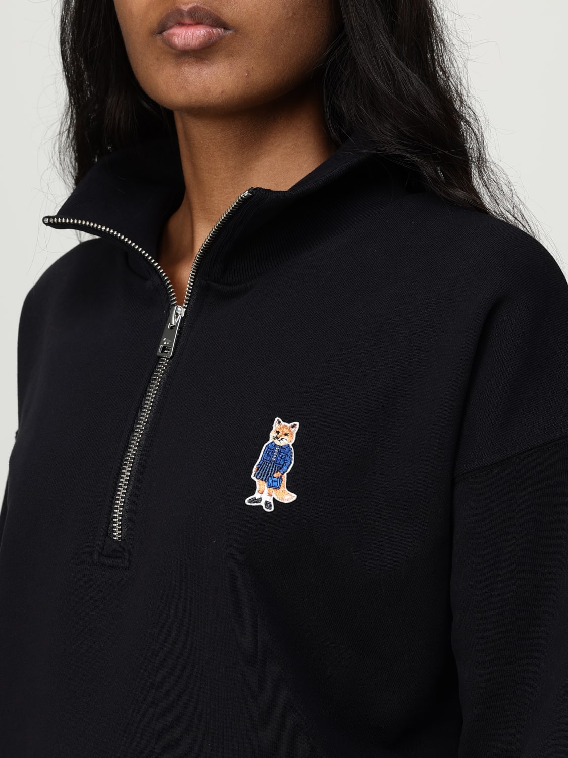 MAISON KITSUNÉ SWEAT-SHIRT: Pull femme Maison KitsunÉ, Noir - Img 3