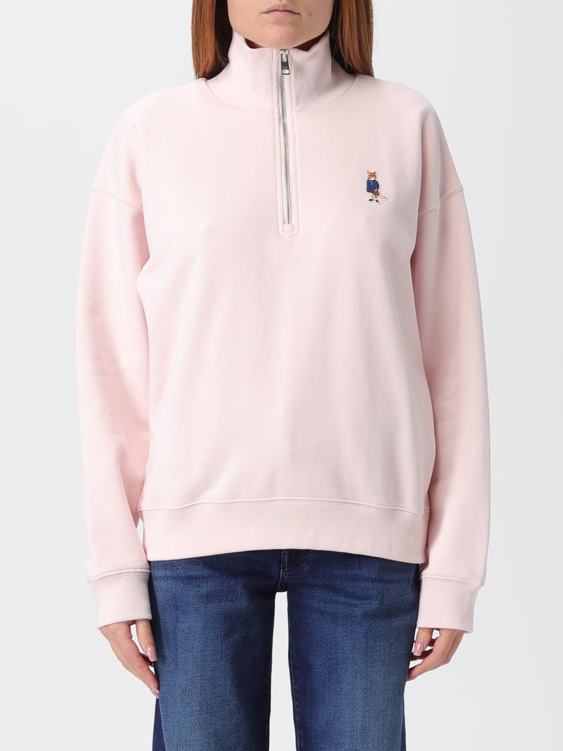 MAISON KITSUNÉ SWEATSHIRT: Sweater woman Maison KitsunÉ, Pink - Img 1