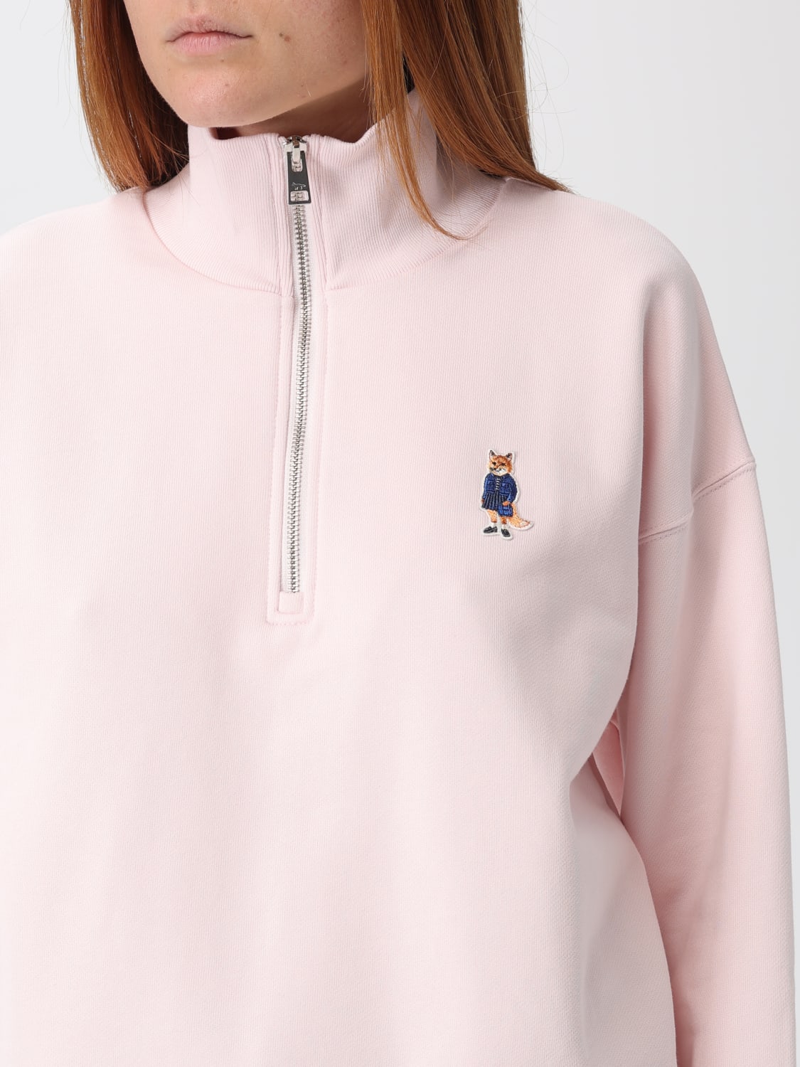MAISON KITSUNÉ SWEATSHIRT: Sweater woman Maison KitsunÉ, Pink - Img 3