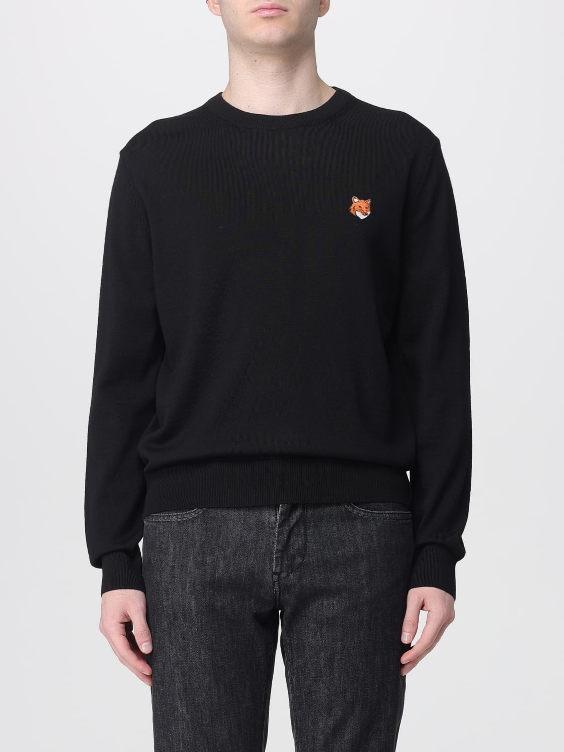 MAISON KITSUNÉ PULLOVER: Pullover herren Maison KitsunÉ, Schwarz - Img 1
