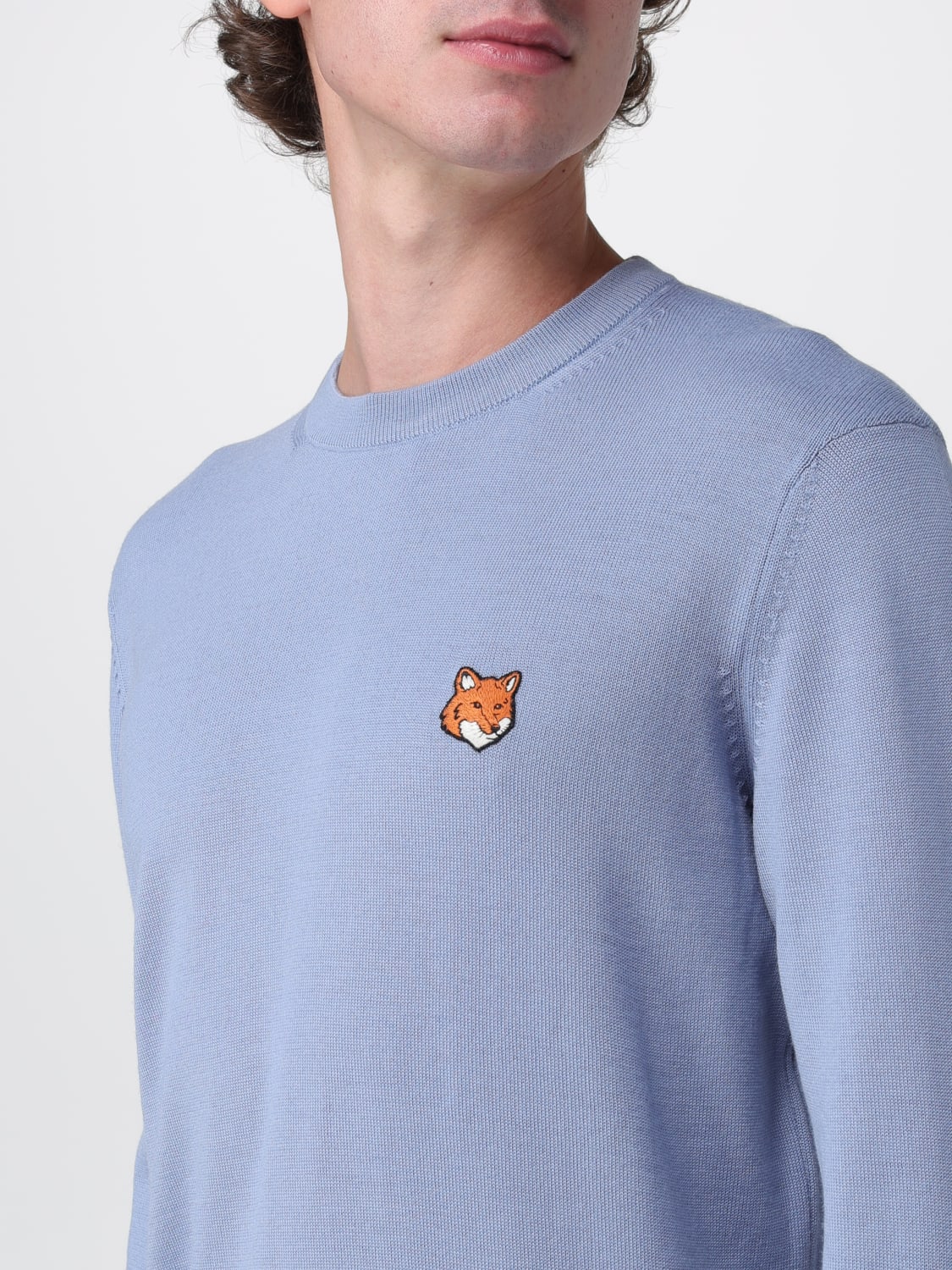 MAISON KITSUNÉ PULLOVER: Pullover herren Maison KitsunÉ, Hellblau - Img 3