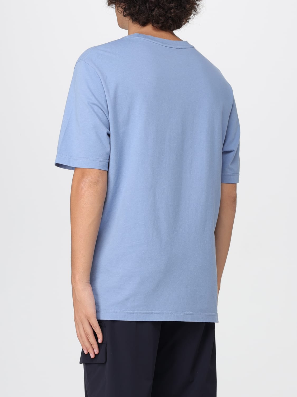 MAISON KITSUNÉ T-SHIRT: T-shirt in cotone con logo Maison Kitsuné, Azzurro - Img 2
