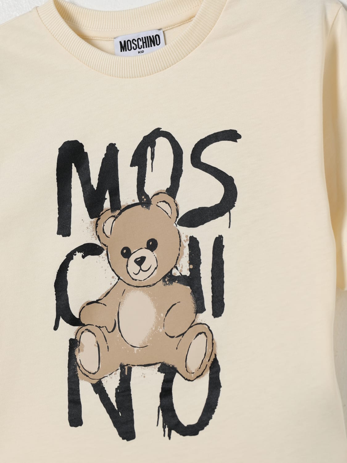MOSCHINO T-SHIRT: T-shirt enfant Moschino, Ivoir - Img 3