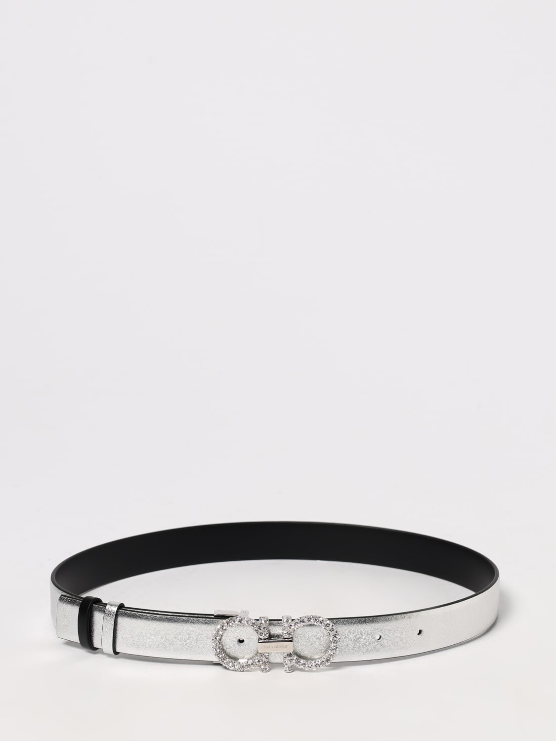 FERRAGAMO 皮带: 皮带 女士 Ferragamo, 银色 - Img 1