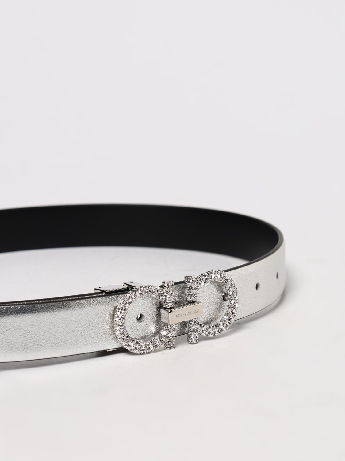 FERRAGAMO 皮带: 皮带 女士 Ferragamo, 银色 - Img 3