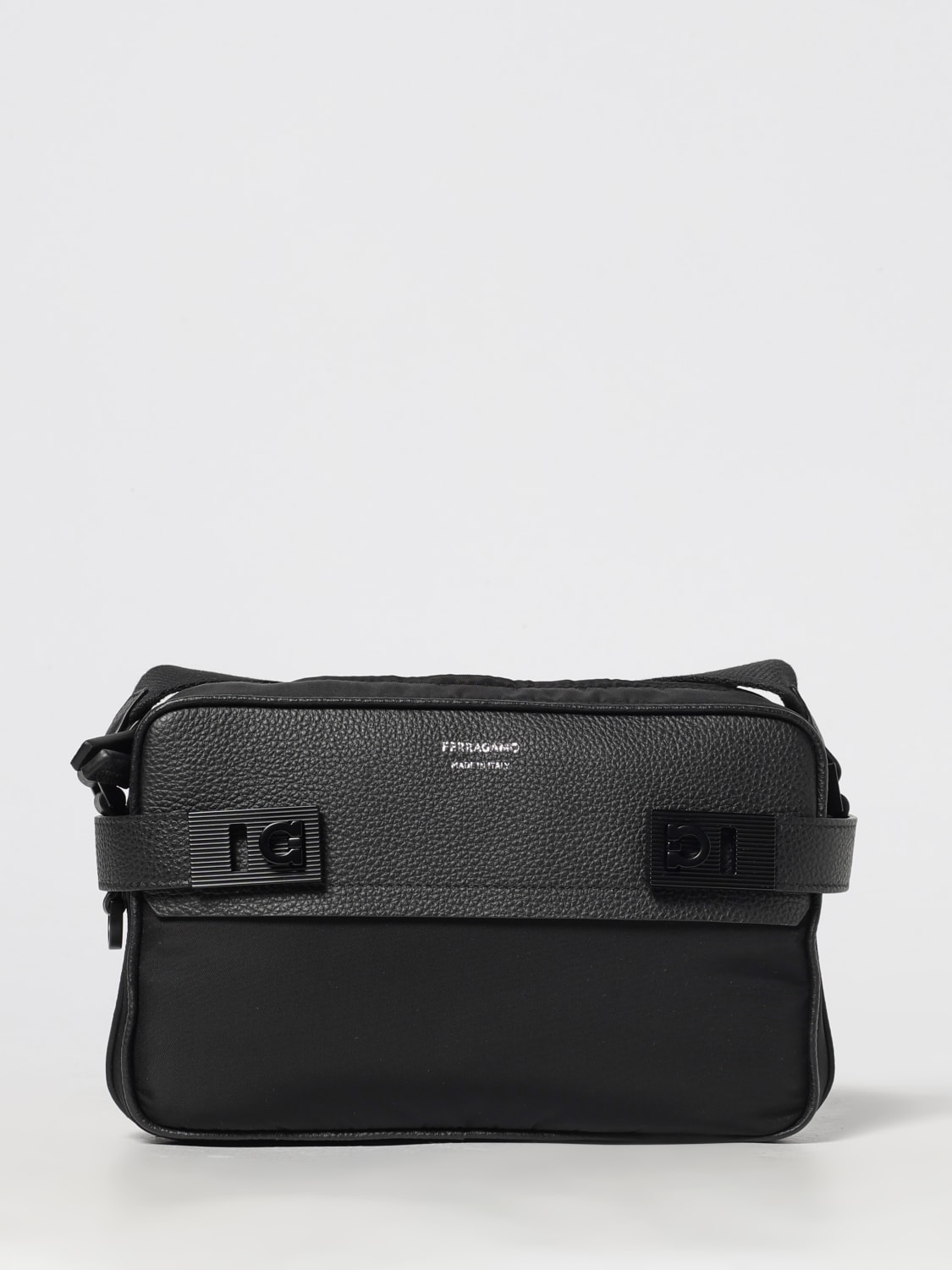 FERRAGAMO SHOULDER BAG: Bags men Ferragamo, Black - Img 1