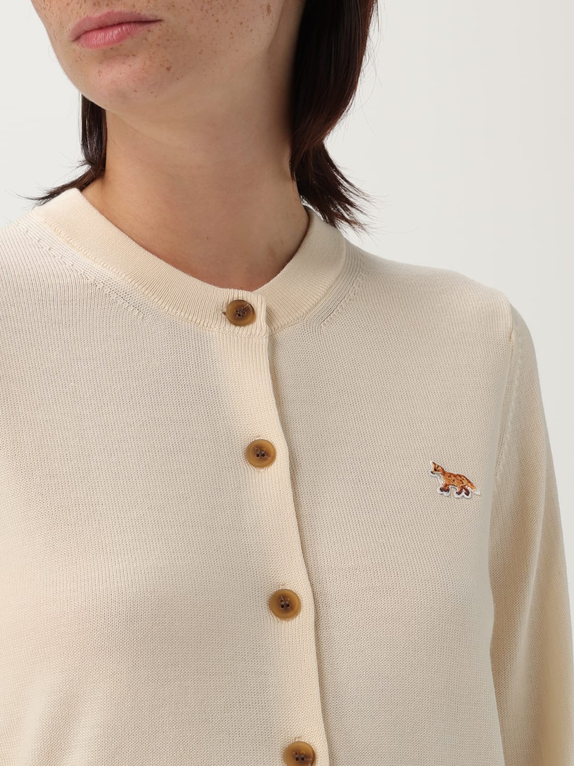 MAISON KITSUNÉ JERSEY: Cárdigan mujer Maison KitsunÉ, Rosa - Img 3