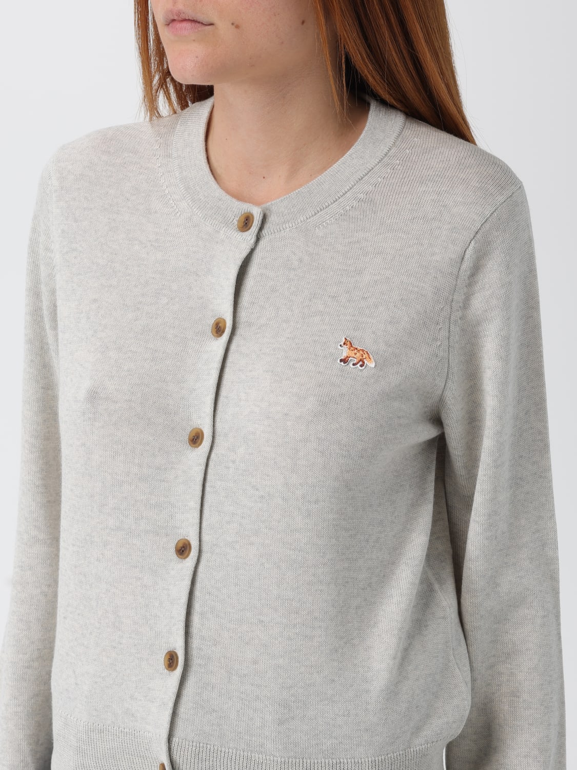 MAISON KITSUNÉ JERSEY: Cárdigan mujer Maison KitsunÉ, Gris - Img 3