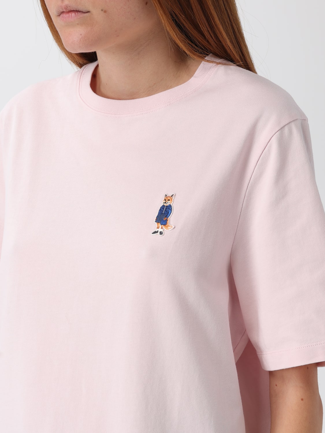 MAISON KITSUNÉ T-SHIRT: T-shirt femme Maison KitsunÉ, Rose - Img 3