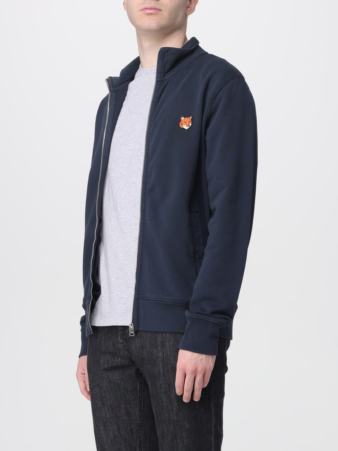 MAISON KITSUNÉ SWEATSHIRT: Sweater men Maison KitsunÉ, Blue - Img 3