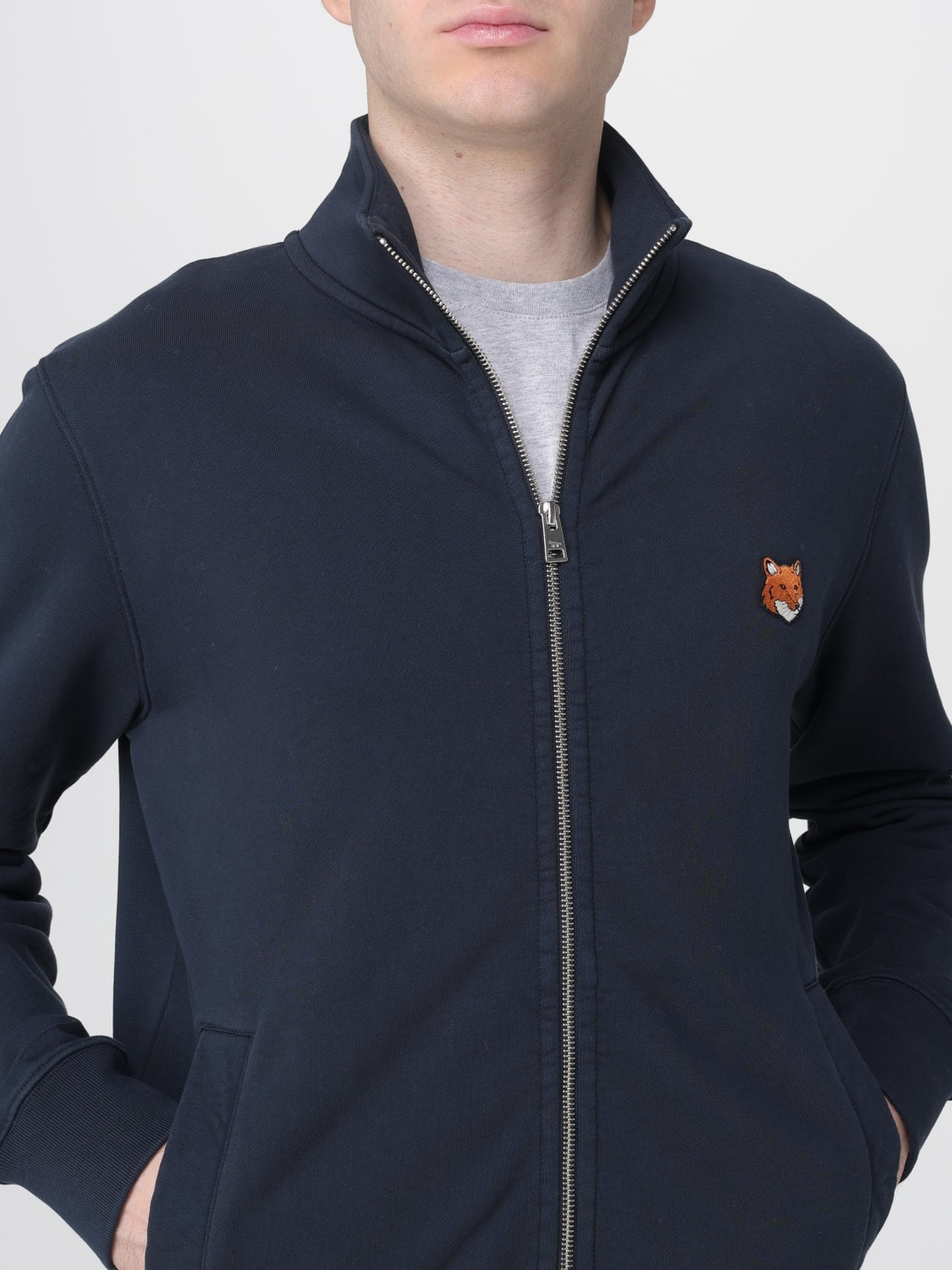 MAISON KITSUNÉ SWEATSHIRT: Sweater men Maison KitsunÉ, Blue - Img 4