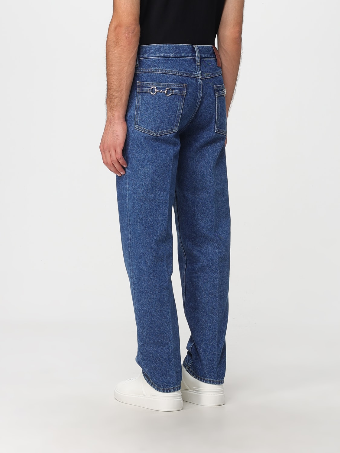 GUCCI JEANS: Jeans Gucci in denim di cotone , Blue - Img 3